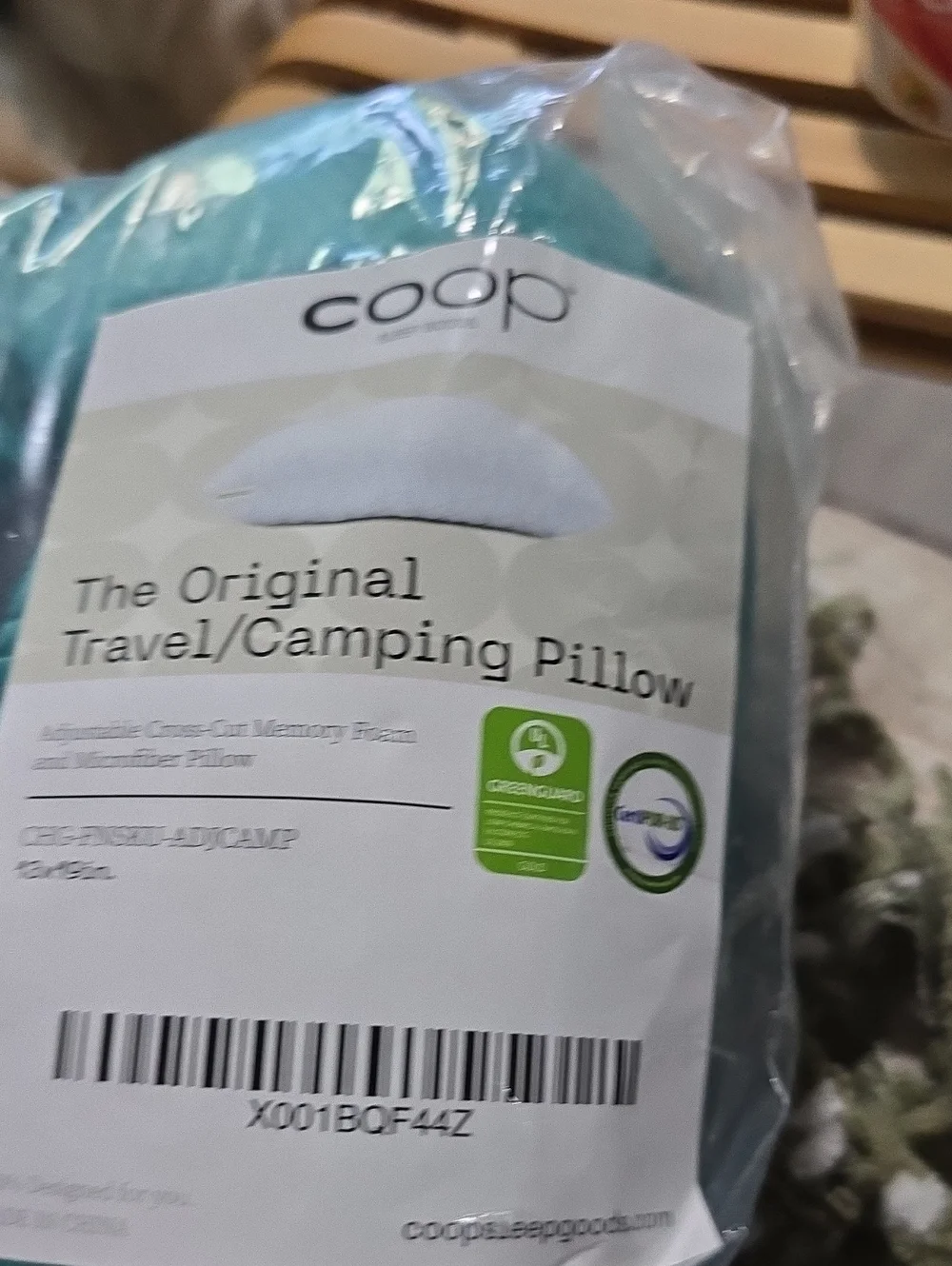 Coop Home Goods Original Travel/Camping Pillow in Teal